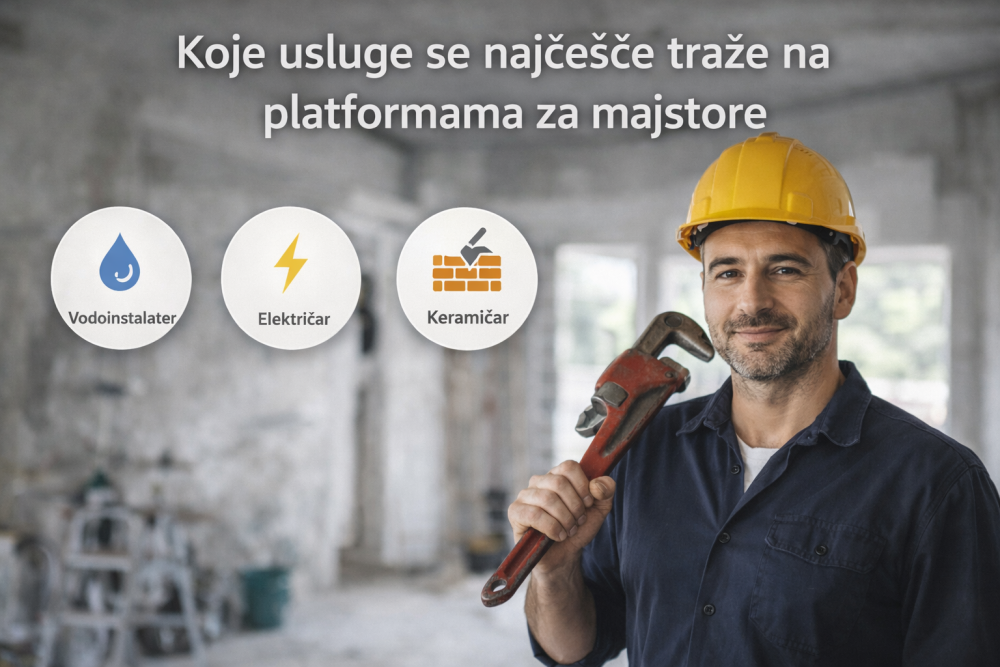 Koje usluge se najčešće traže na platformama za majstore