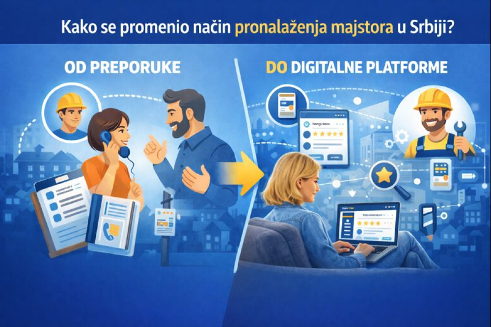Kako se promenio način pronalaženja majstora u Srbiji – od preporuke do digitalne platforme
