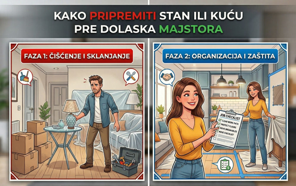 Kako pripremiti stan ili kuću pre dolaska majstora